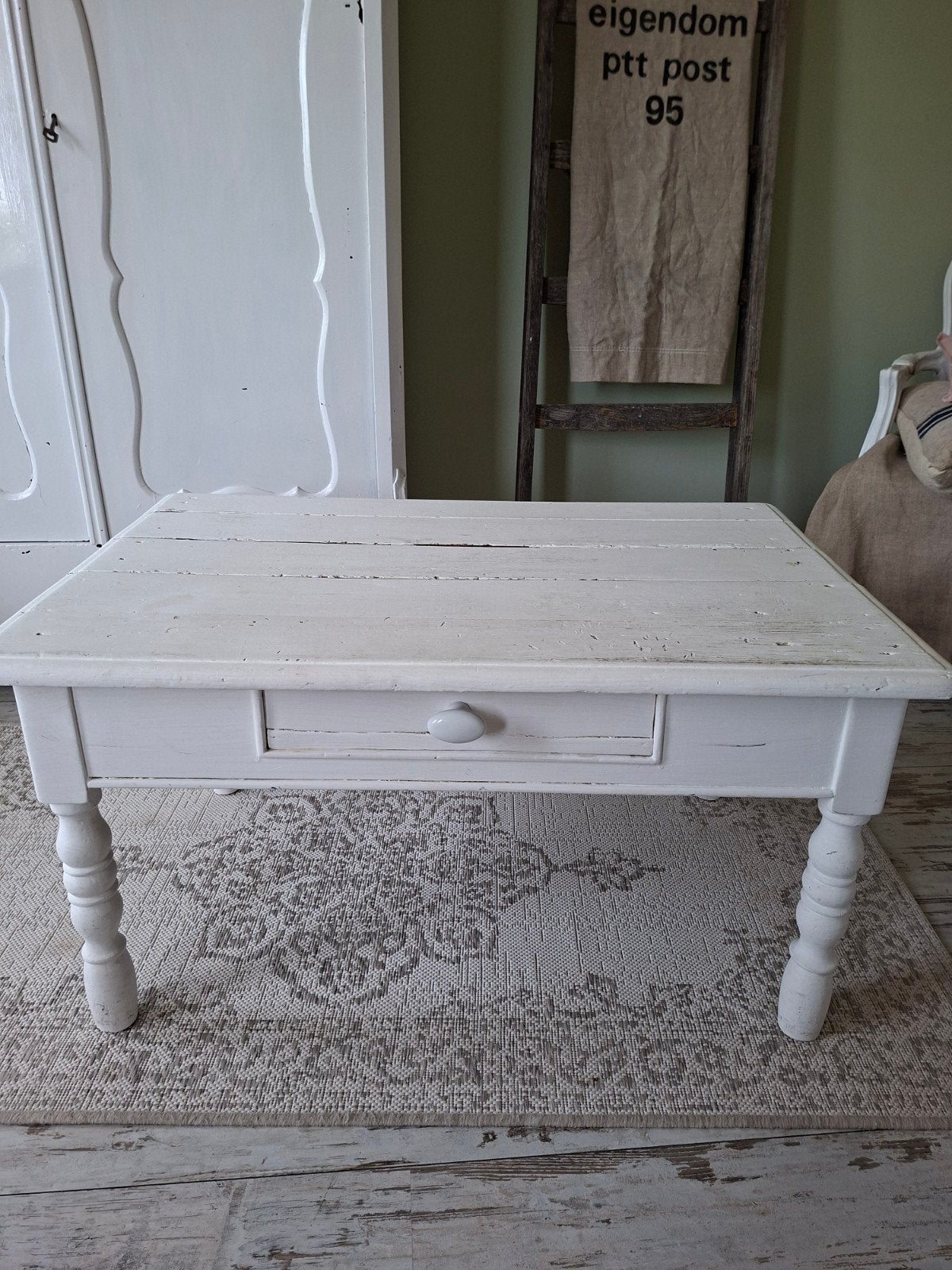 Brocante salontafel, Ophalen, Gebruikt, 50 tot 100 cm, 50 tot 100 cm