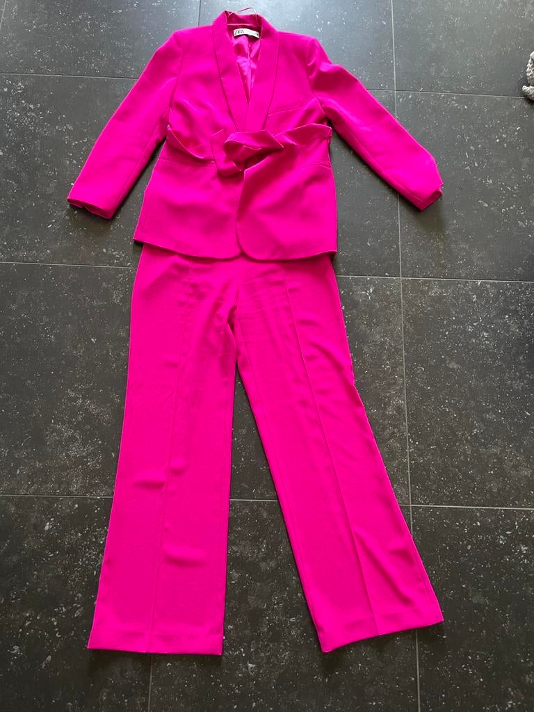 Roze broekpak van Zara mt XL, Ophalen of Verzenden, Zo goed als nieuw, Maat 46/48 (XL) of groter, Roze