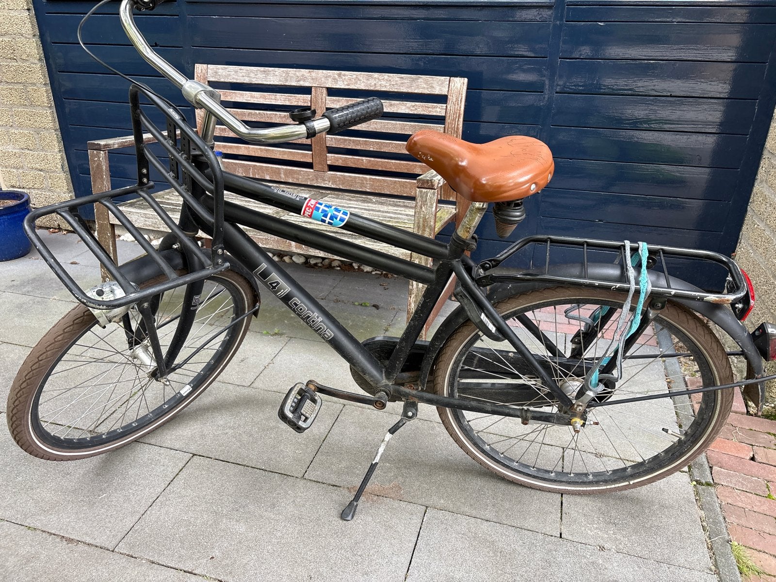Cortina U4 24 inch jongensfiets - Zwart, Fietsen en Brommers, Terugtraprem, Gebruikt, Versnellingen, Minder dan 49 cm