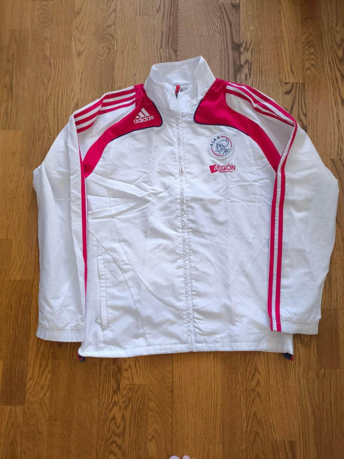 Adidas Ajax Trainingsjack met sponsor aegon, Verzamelen, Ophalen, Gebruikt