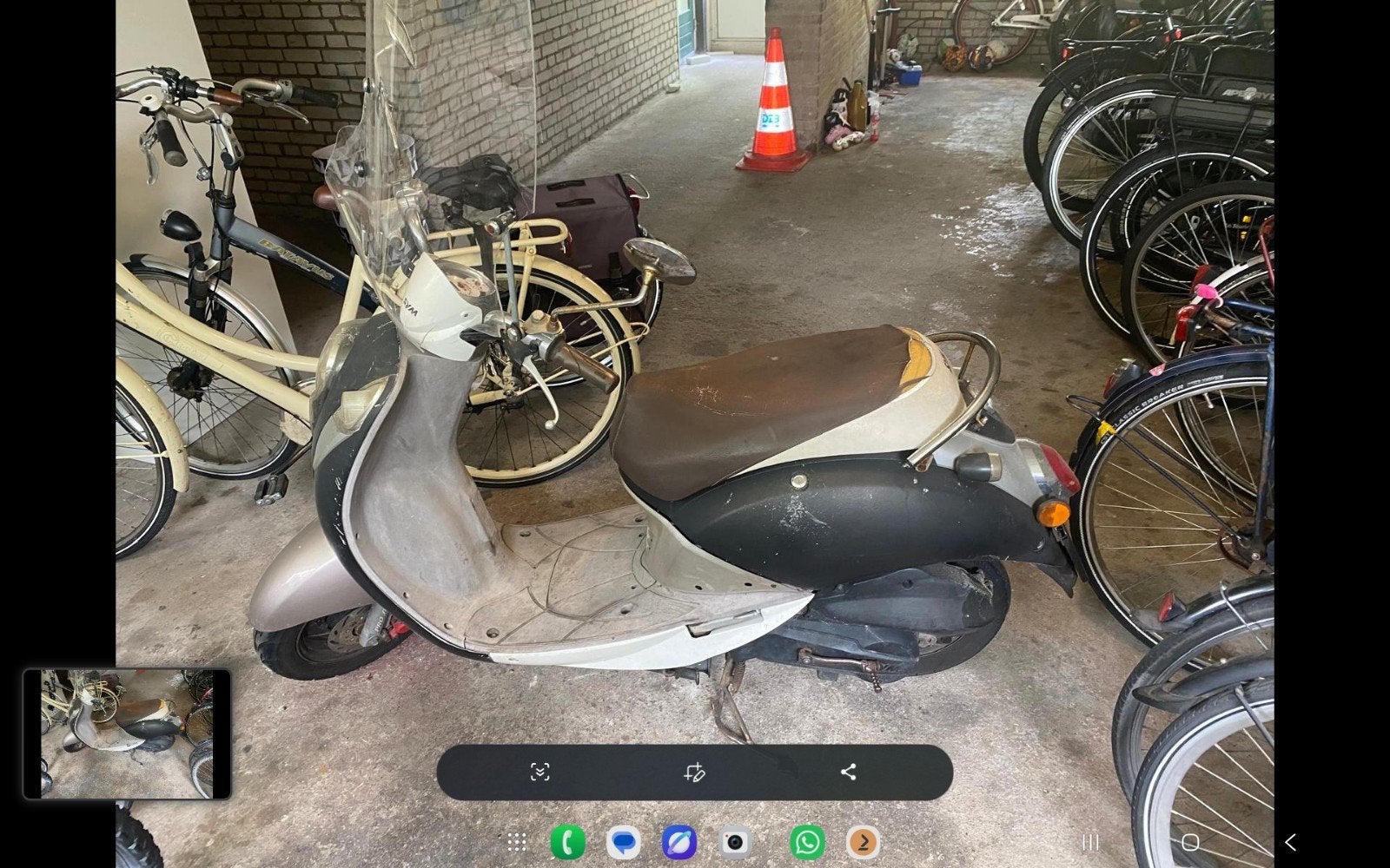 Mio scooter met gebruikssporen - start niet altijd, Ophalen