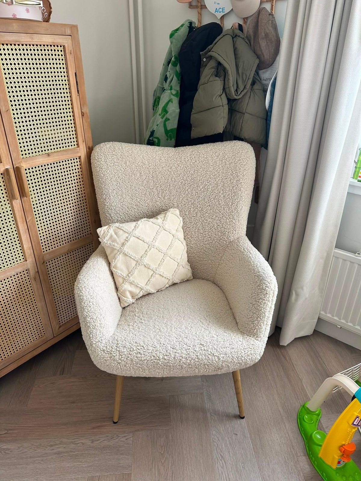 Stoel teddy stof, Ophalen, Zo goed als nieuw, 75 tot 100 cm, Stof