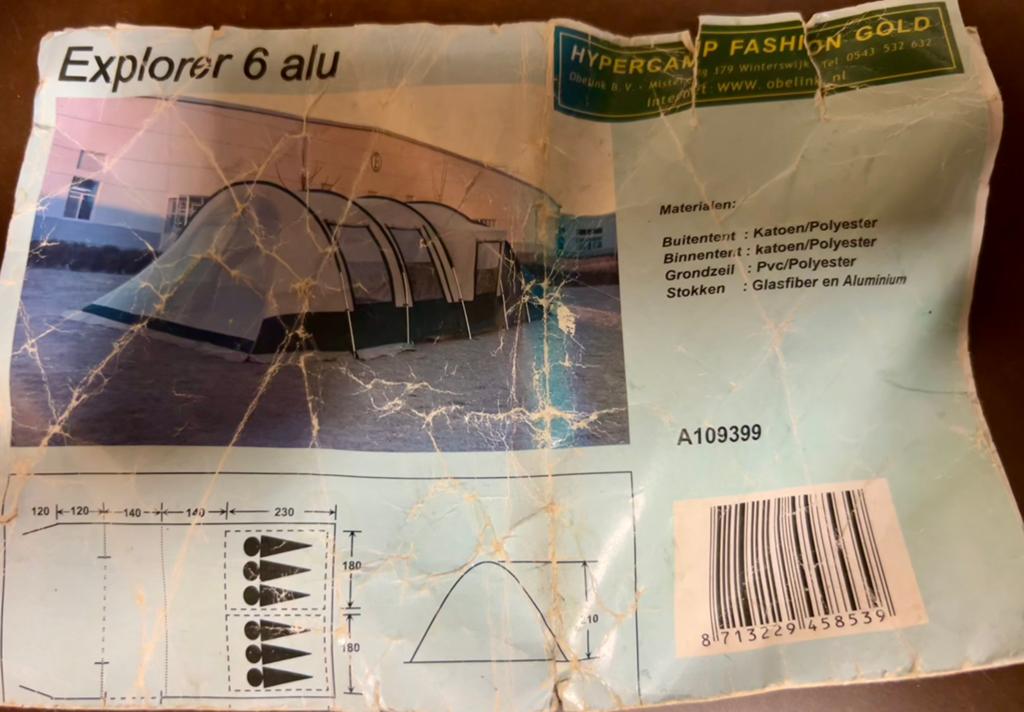 Explorer 6 Alu Obelink tent, Ophalen, Gebruikt