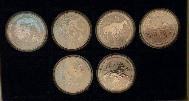 1 oz lunar 2 munten, Ophalen, Zilver