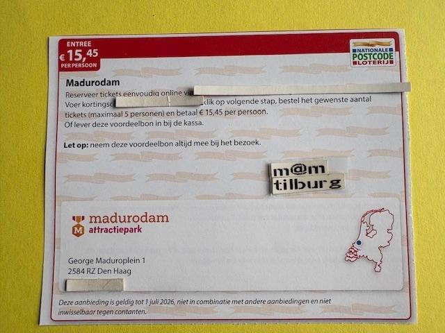 Madurodam entree €15,45 p.p., Drie personen of meer, Kortingskaart