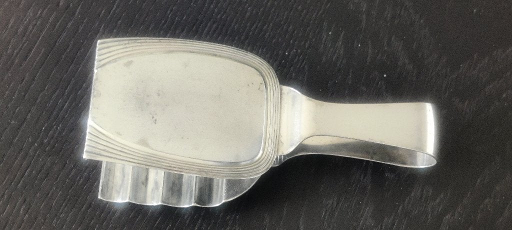 Art deco vintage gemerkte asperge tang, verzilverd., Ophalen of Verzenden