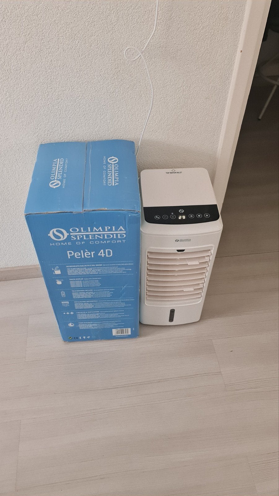 Mobiel Aircos met tijd instellen gebruikt met water 4 wielen, Ophalen, Tafel- of Grondventilator, Minder dan 60 m³, 1 snelheid