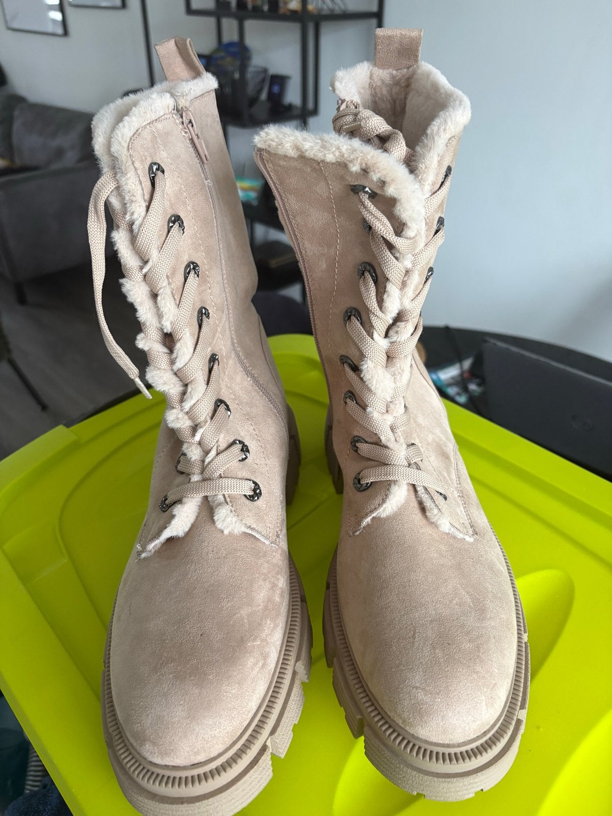 Landrover gevoerde veterlaarzen - Maat 43 (nieuwe), Ophalen of Verzenden, Nieuw, Beige, Lage of Enkellaarzen