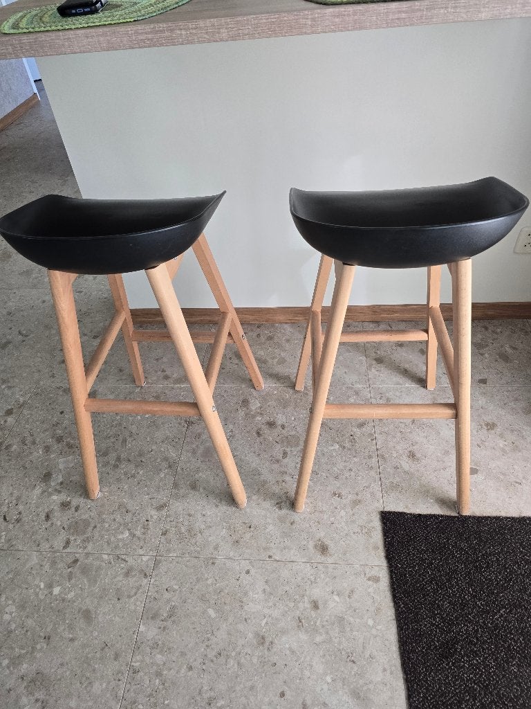 Barkrukken, Gebruikt, Met voetsteun, 60 tot 90 cm, 2 krukken