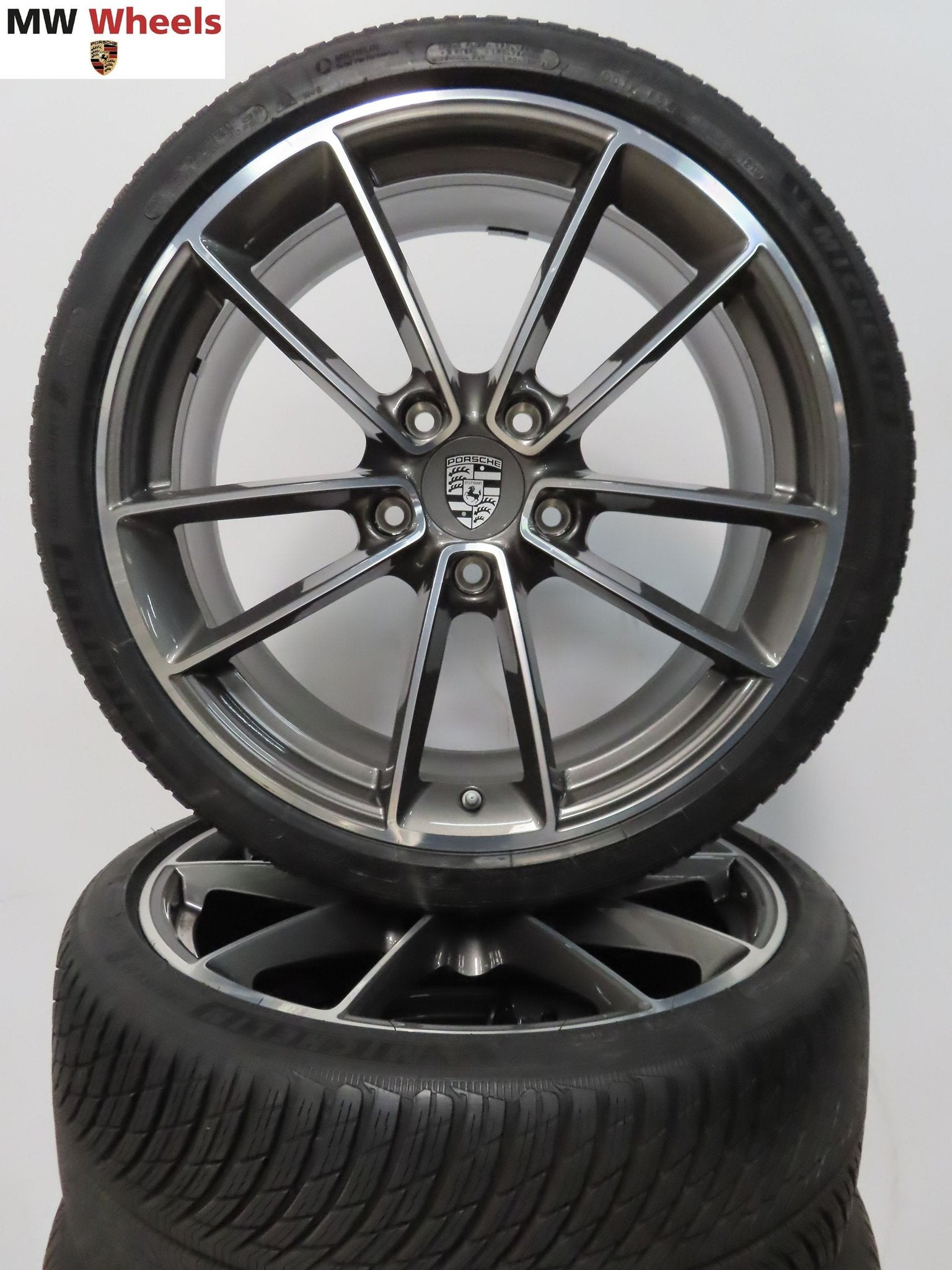 Porsche 911 992 classic 21 inch velgen Michelin winterbanden, -, -, Banden en Velgen, 20 inch