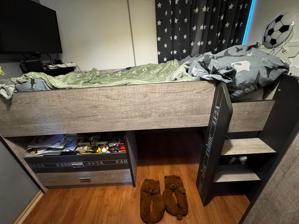 Hoogslaper jongensbed, Ophalen, Zo goed als nieuw, Hoogslaper