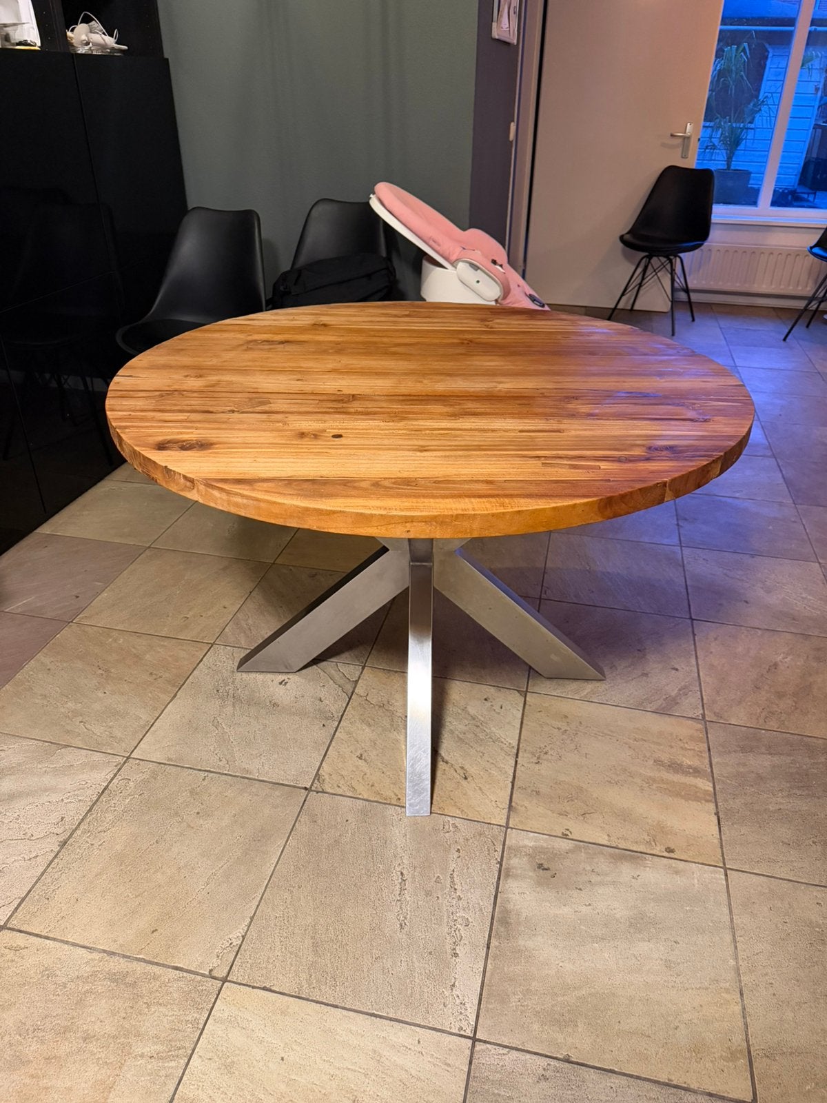 Mangohout mango hout eettafel tafel, Huis en Inrichting, Tafels | Eettafels, Ophalen, 100 tot 150 cm, 50 tot 100 cm, Zo goed als nieuw