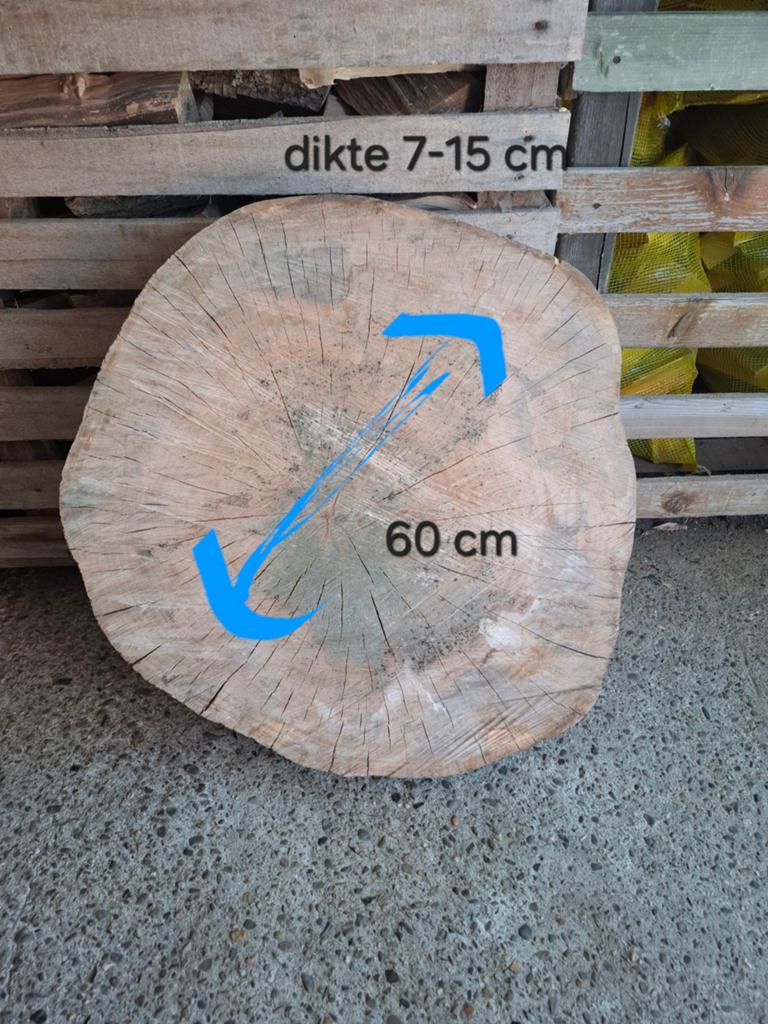 Mooie houten schijf van beukenhout / salontafel, Ophalen, Rond, 50 tot 100 cm, 50 tot 100 cm