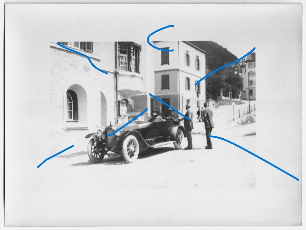 Oldtimer PKW auto grote foto, Verzenden, Foto, Zo goed als nieuw, Voor 1940