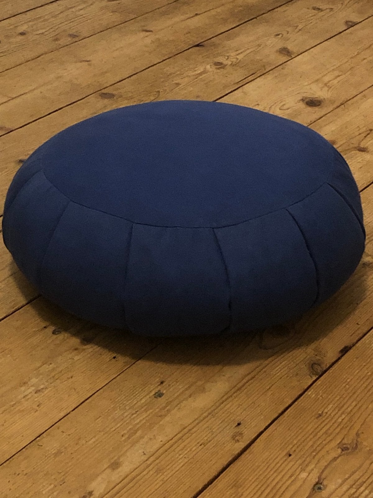 Blauw rond meditatiekussen - zo goed als nieuw, Overige merken, Blauw, Afneembare hoes, Rond