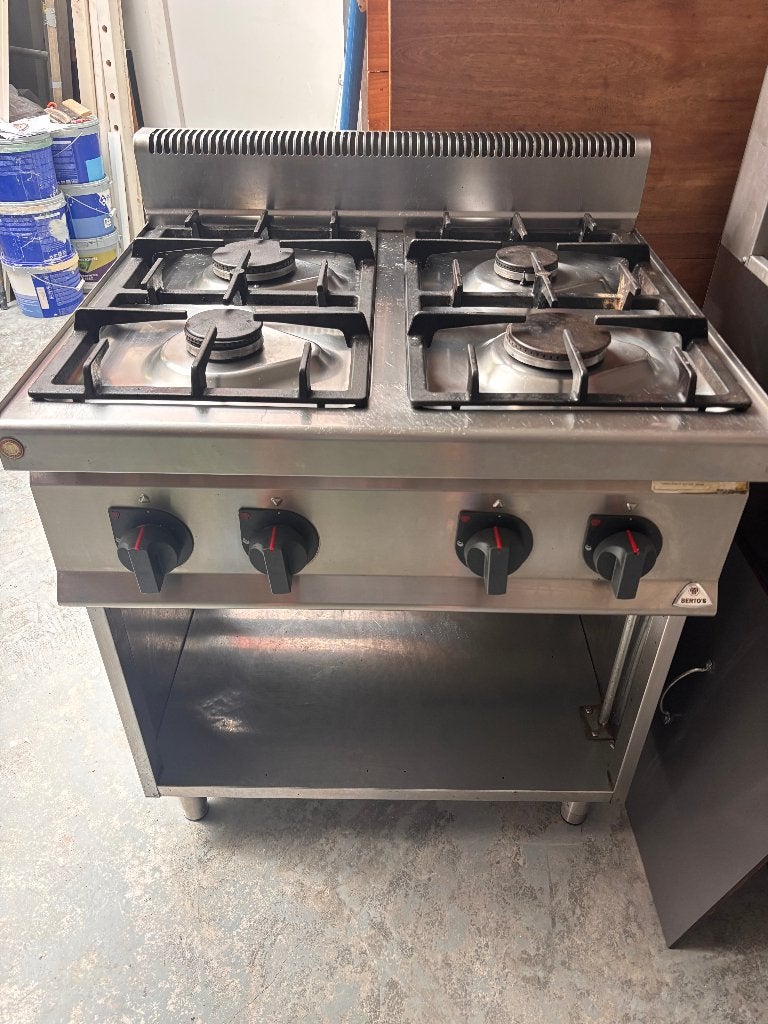 Berto's 4 pit gasfornuis, Ophalen, Gebruikt, 60 cm of meer, 4 kookzones