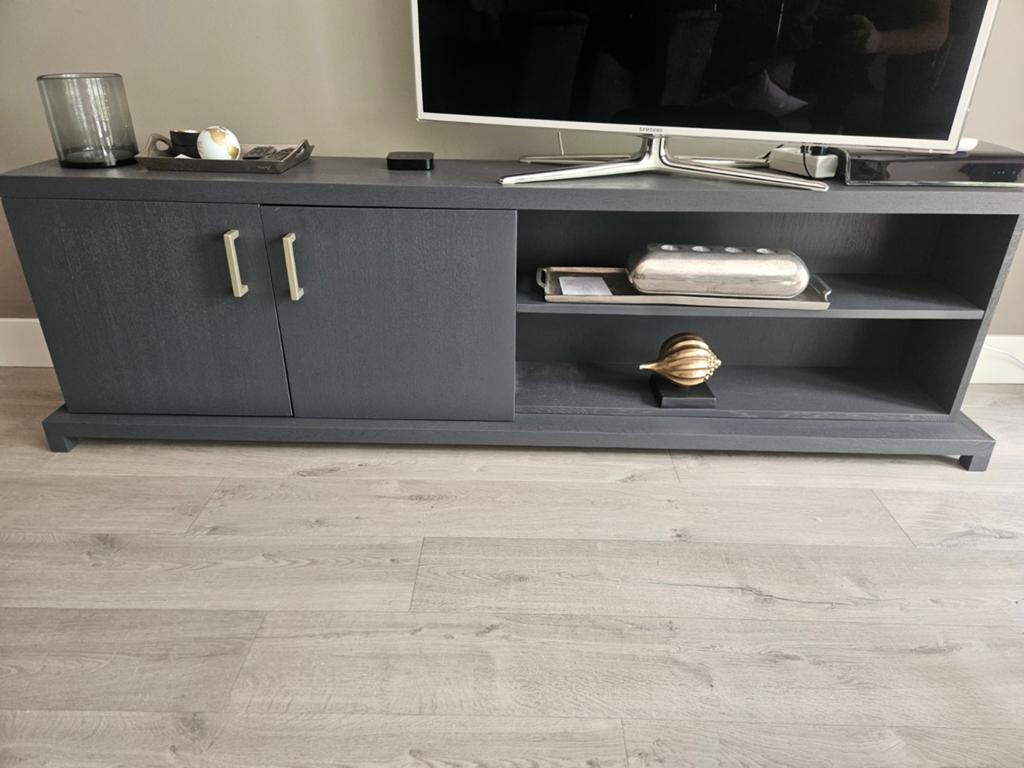 Tv meubel antraciet, Ophalen of Verzenden, Zo goed als nieuw, 25 tot 50 cm, Minder dan 100 cm