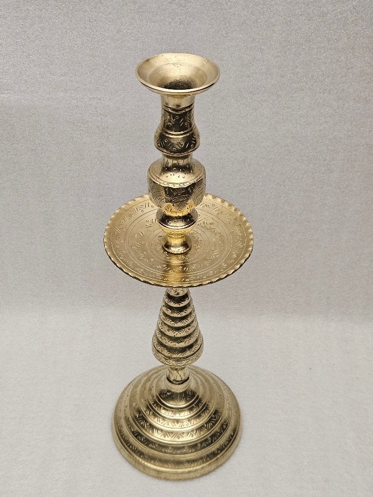Marokkaanse vintage Tahri Kandelaar, Ophalen of Verzenden, Zo goed als nieuw, Metaal, Kandelaar