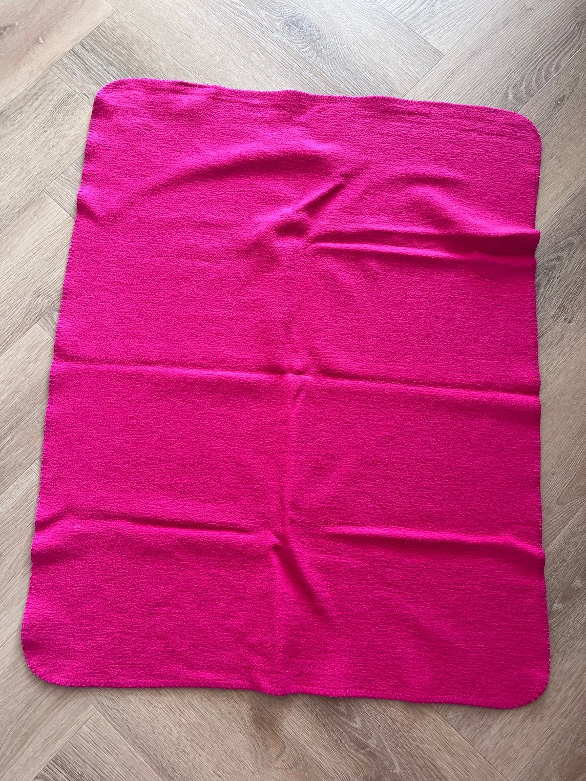 Fel roze fluweel zachte katoenen deken Baby Spul, Wasbaar, Zo goed als nieuw, Roze, Deken