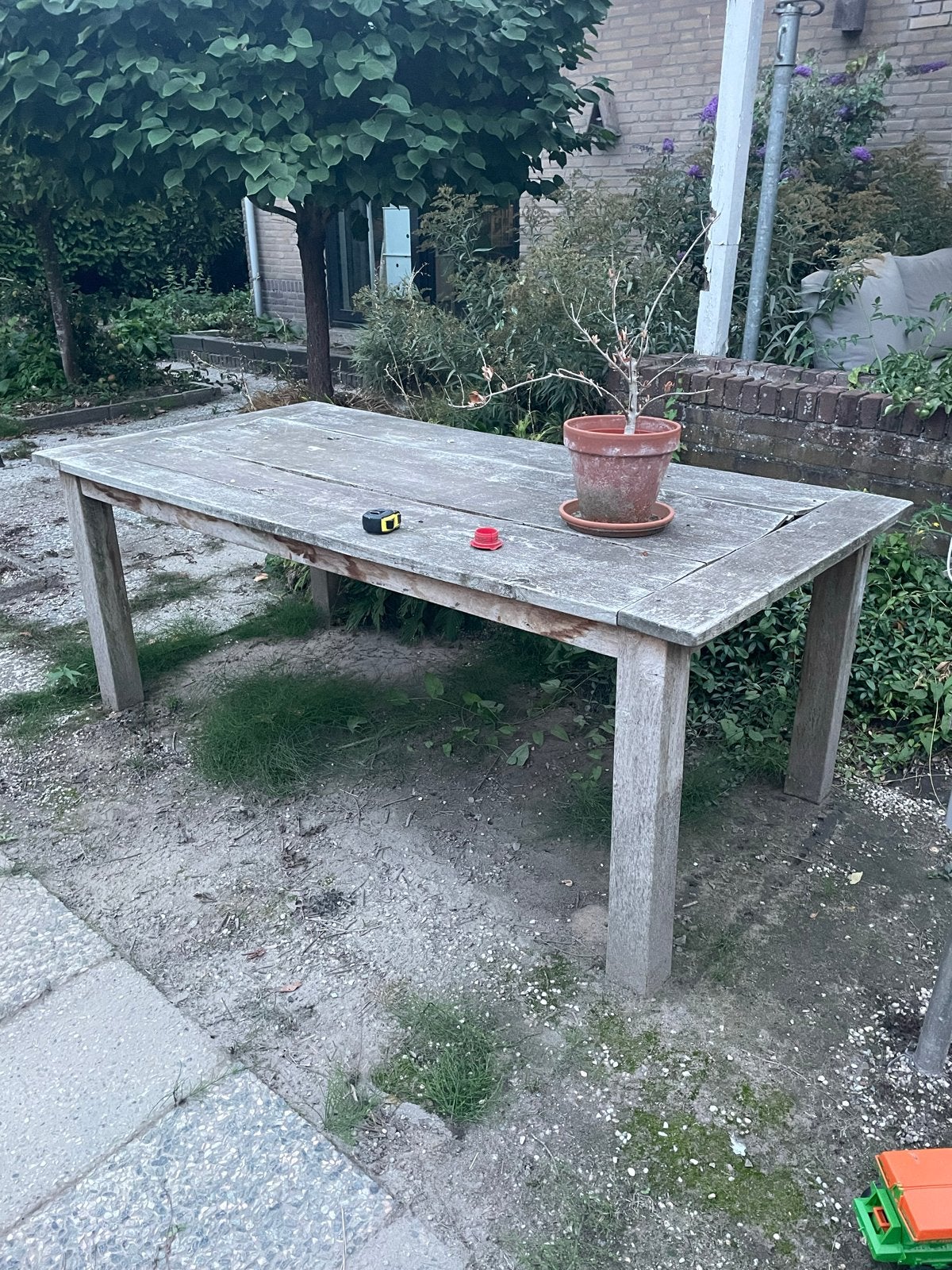 Houten tuintafel - gratis, Ophalen, Gebruikt, Rechthoekig, Hout