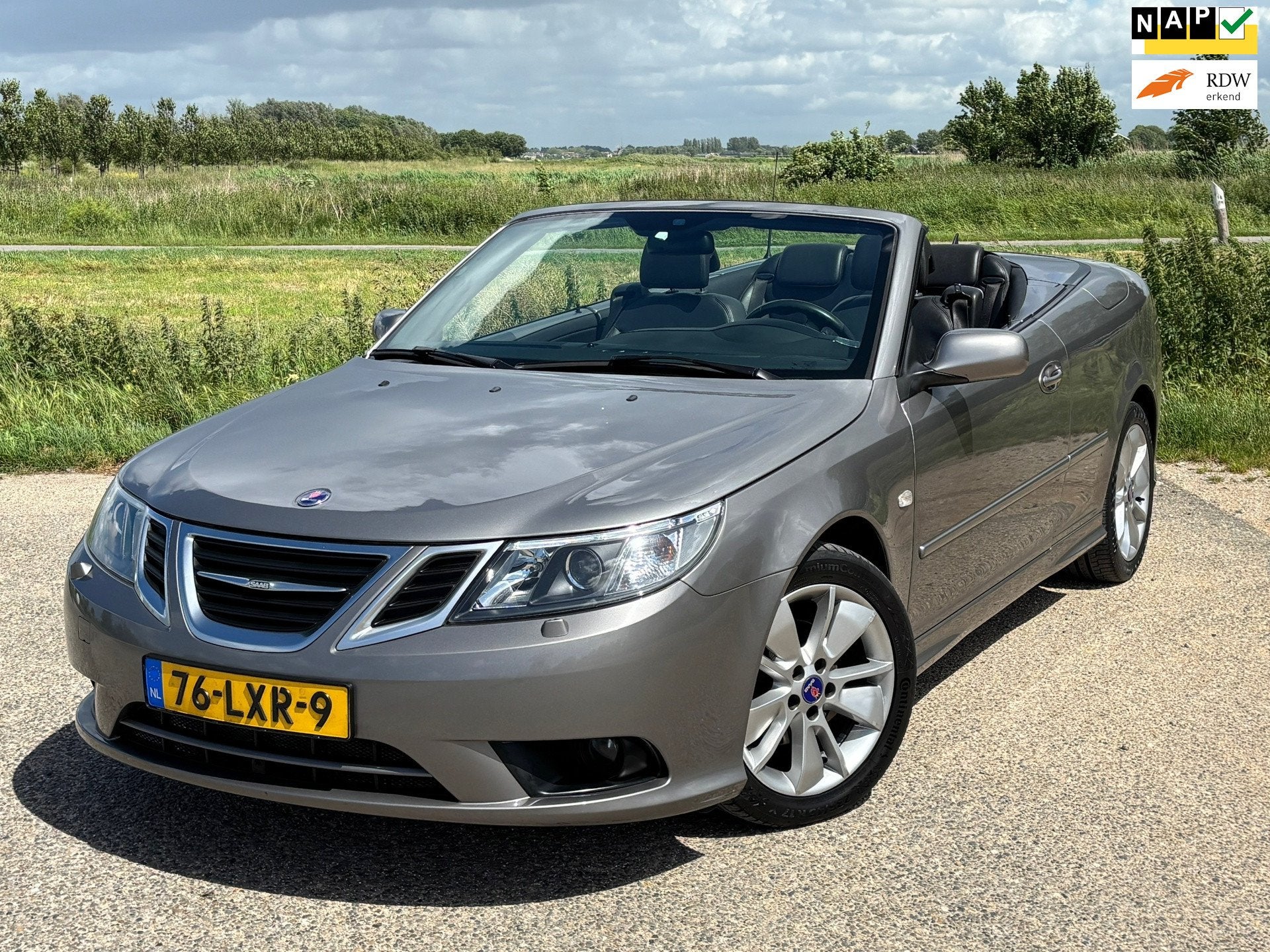 Saab 9-3 Cabrio 1.8t Vector Autom/Nederl auto/ERG MOOI!, 1998 cc, Gebruikt, Zwart, 4 cilinders