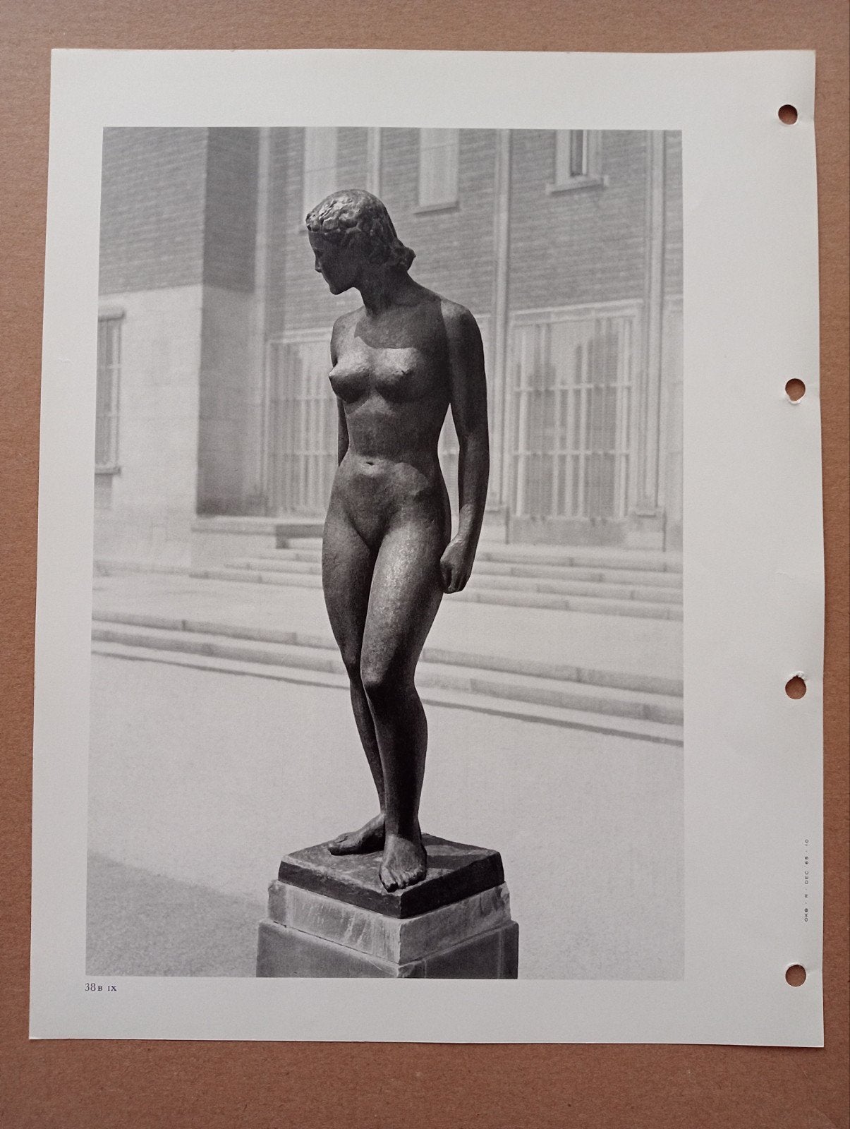 Fotoprint jaren 50-60 Sculptuur naakt, Ophalen of Verzenden