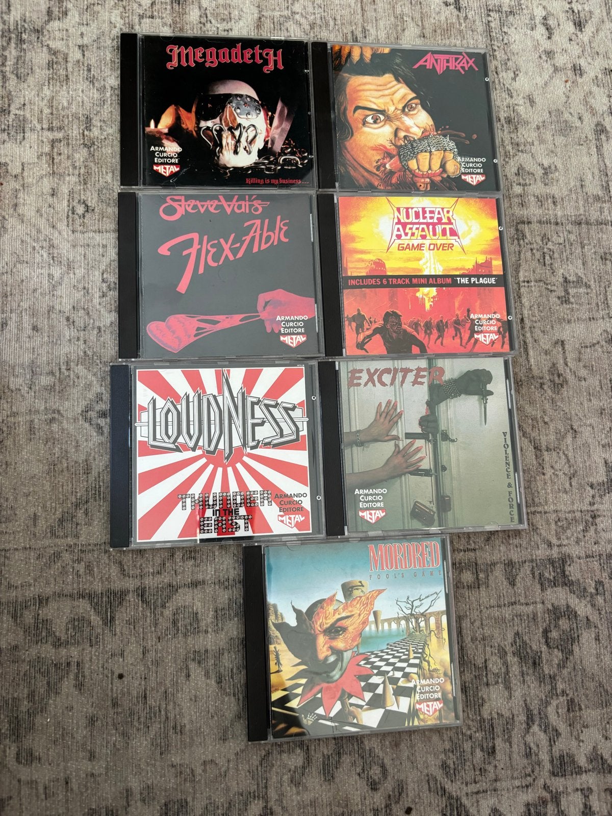 7 Metal CD's: Megadeth, Anthrax, Steve Vai, Nuclear Assault, Ophalen of Verzenden, Zo goed als nieuw