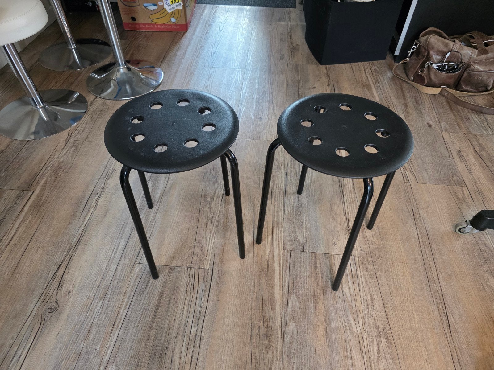 Stapelbare IKEA krukken - Zwart, Ophalen, Twee, Zwart, Kunststof
