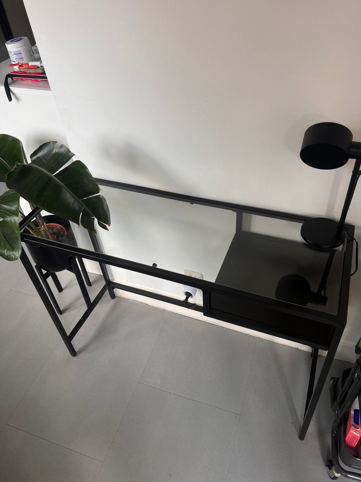 Ikea Vittsjo Glazen Laptop Bureau, Ophalen, Zwart, Gebruikt, Overige merken
