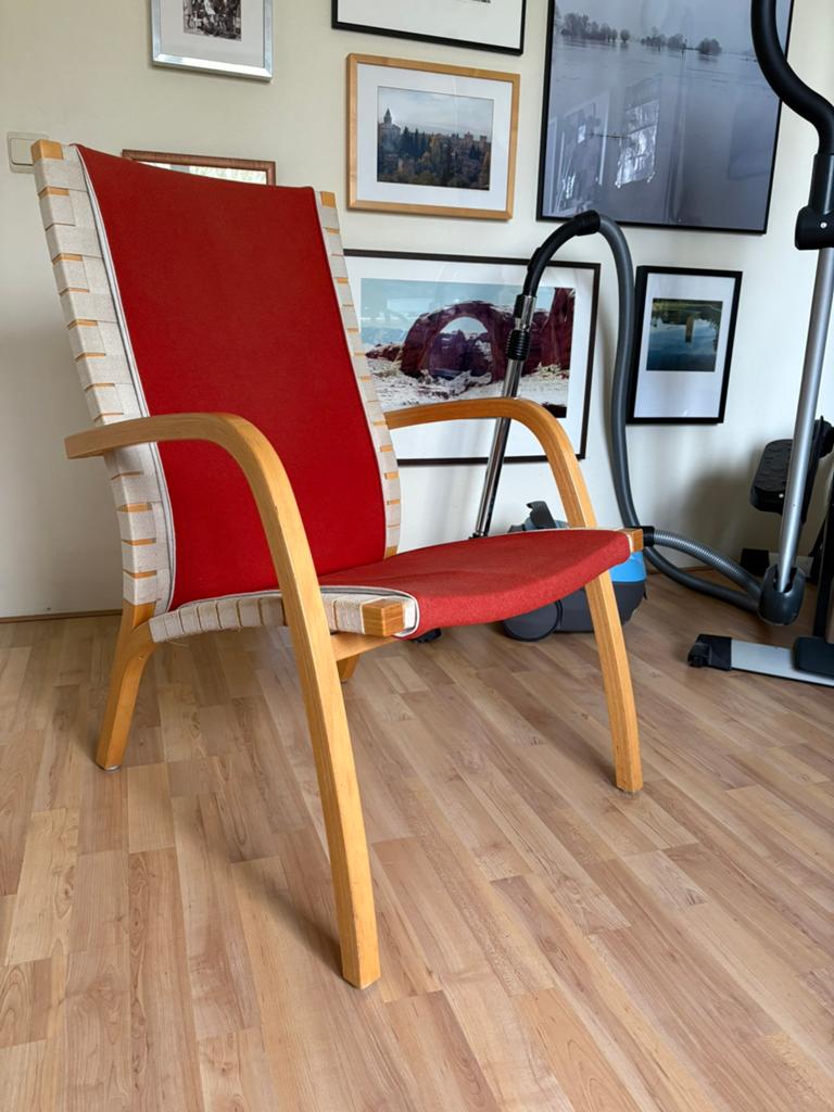 “ Swing “ fauteuil van Swedese Mobler AB ., Ophalen of Verzenden, Stof, Eén, Scandinavian vintage design.