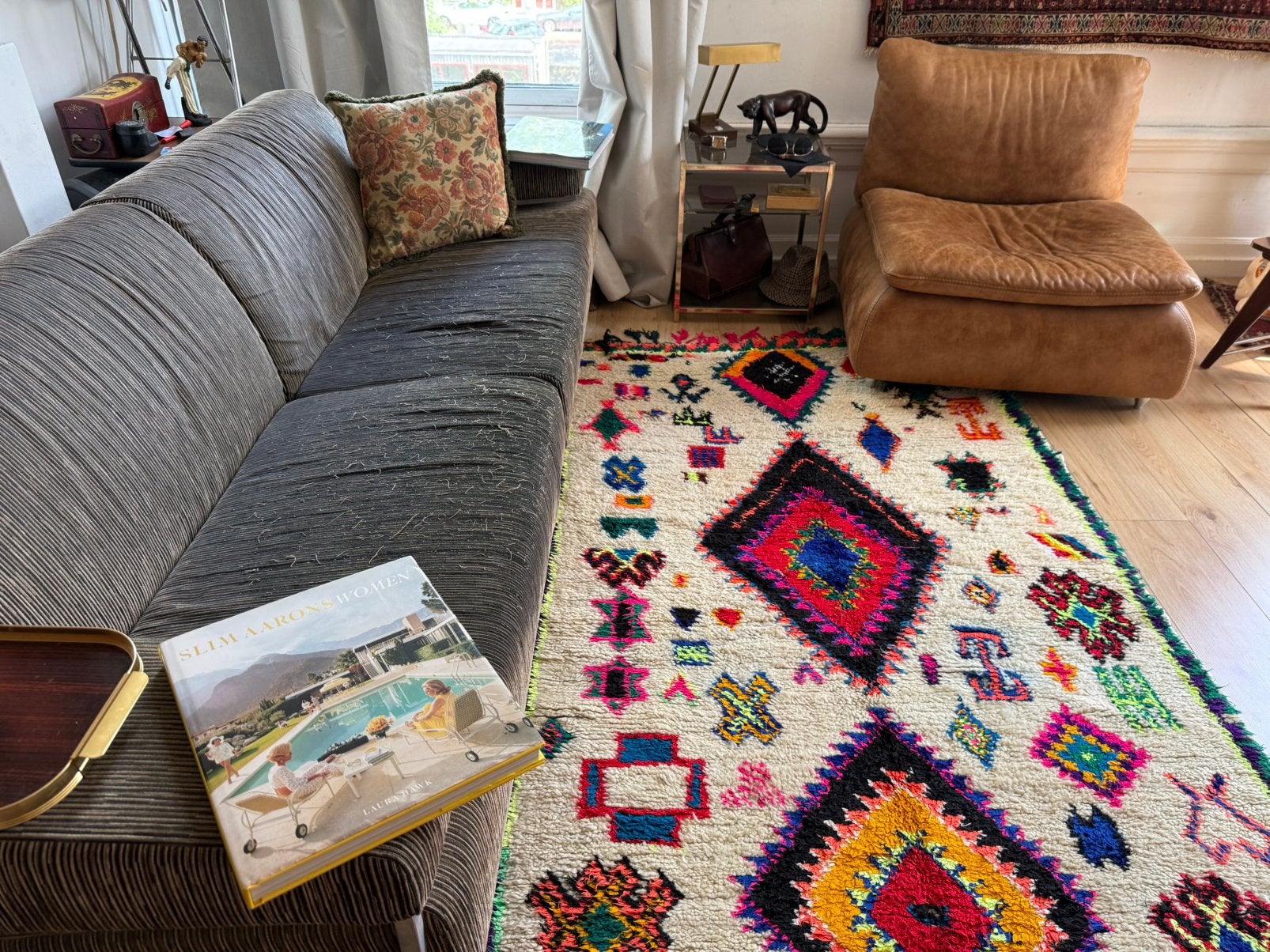 Handgeknoopt Marokkaans Azilal tapijt 290 x 126 cm, 1053ML, Amsterdam, Info@bababoho.com, 200 cm of meer, Ophalen of Verzenden