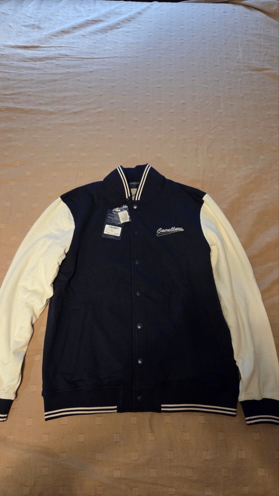Cavallaro heren baseball zomerjas Blauw wit maat L nieuw!, Maat 52/54 (L), Blauw, Nieuw, Ophalen of Verzenden