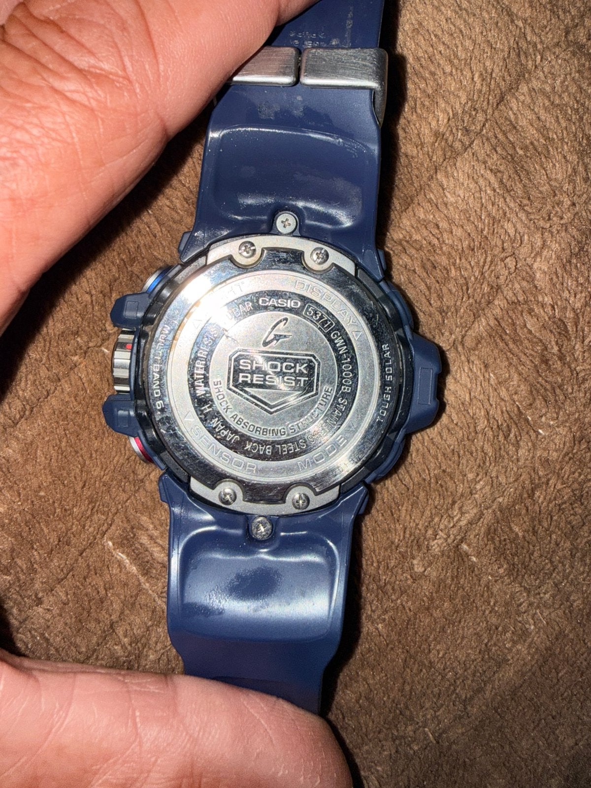 Casio G-Shock Gulfmaster GWN-1000B Horloge, Casio, Kunststof, Gebruikt, Polshorloge