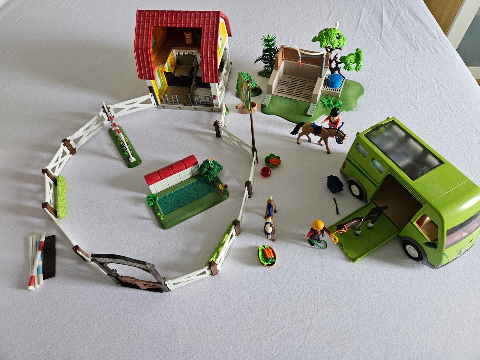 paarden playmobil wat op foto staat in 1 koop, Ophalen of Verzenden, Gebruikt