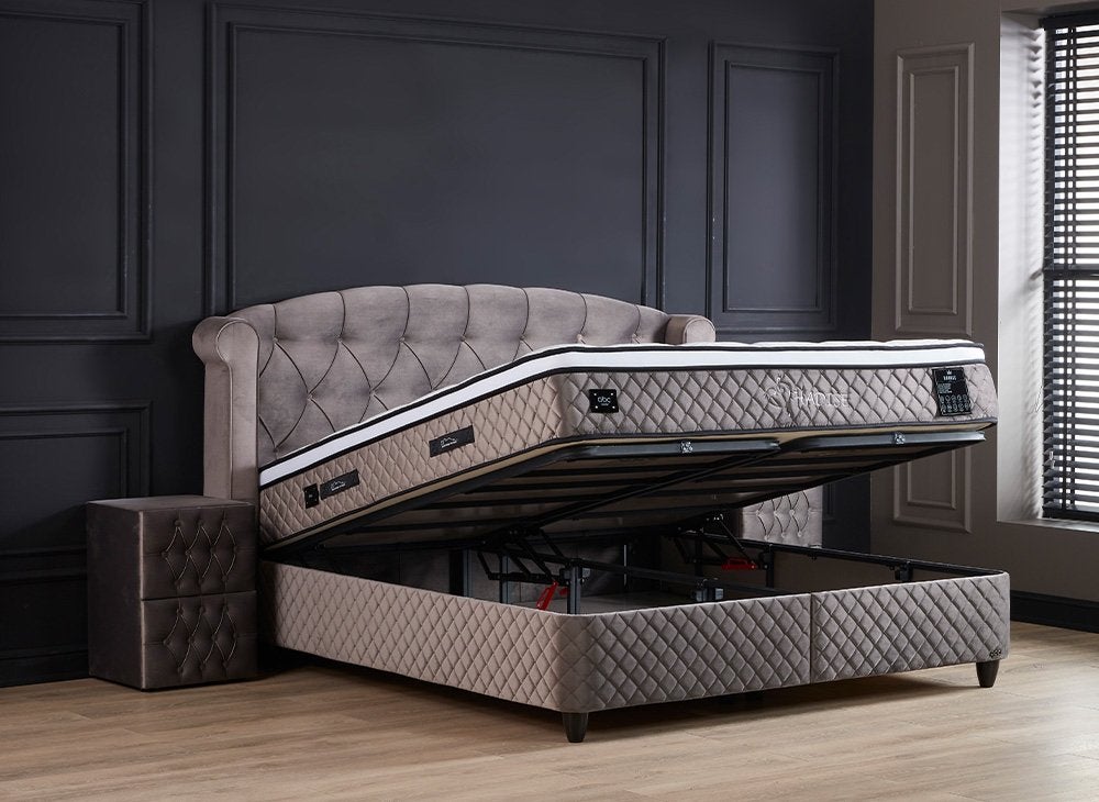 Hadise 2-persoons opbergbed - Grijs, Huis en Inrichting