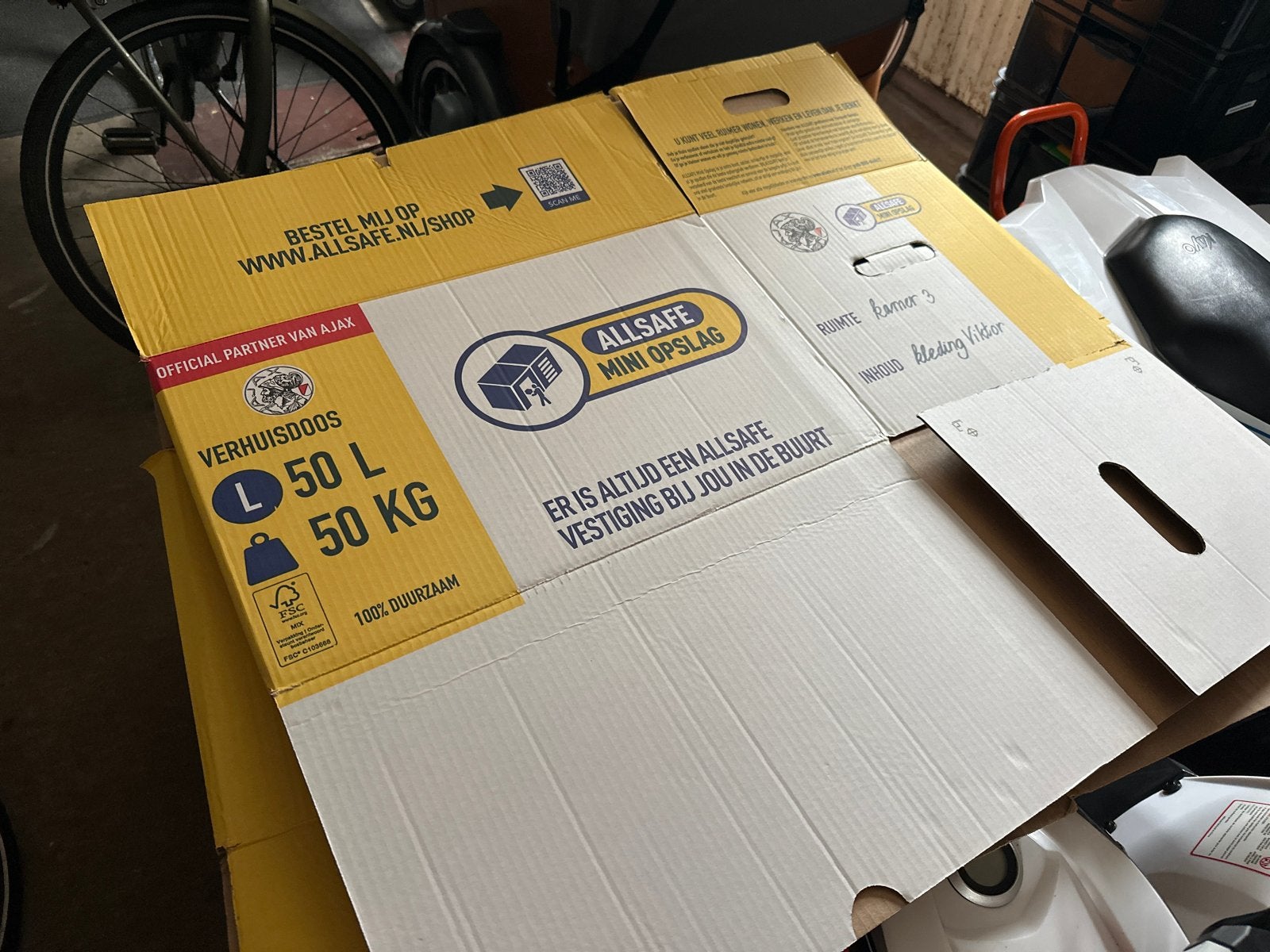 Allsafe Verhuisdoos L - 50L / 50KG 6 stuks, Doe-het-zelf en Verbouw, Ophalen, 40 tot 60 cm, 50 tot 75 cm, 35 tot 50 cm