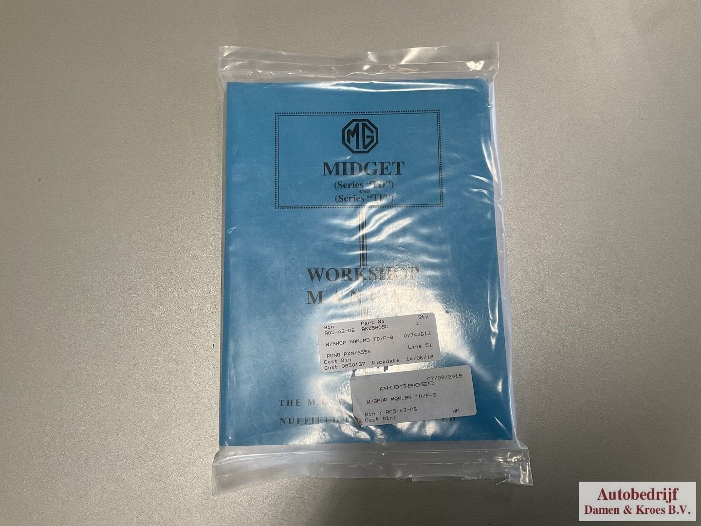 MG Midget Series TD & TF AKD580SC ISBN 978-1-870642-55-2, Ophalen of Verzenden