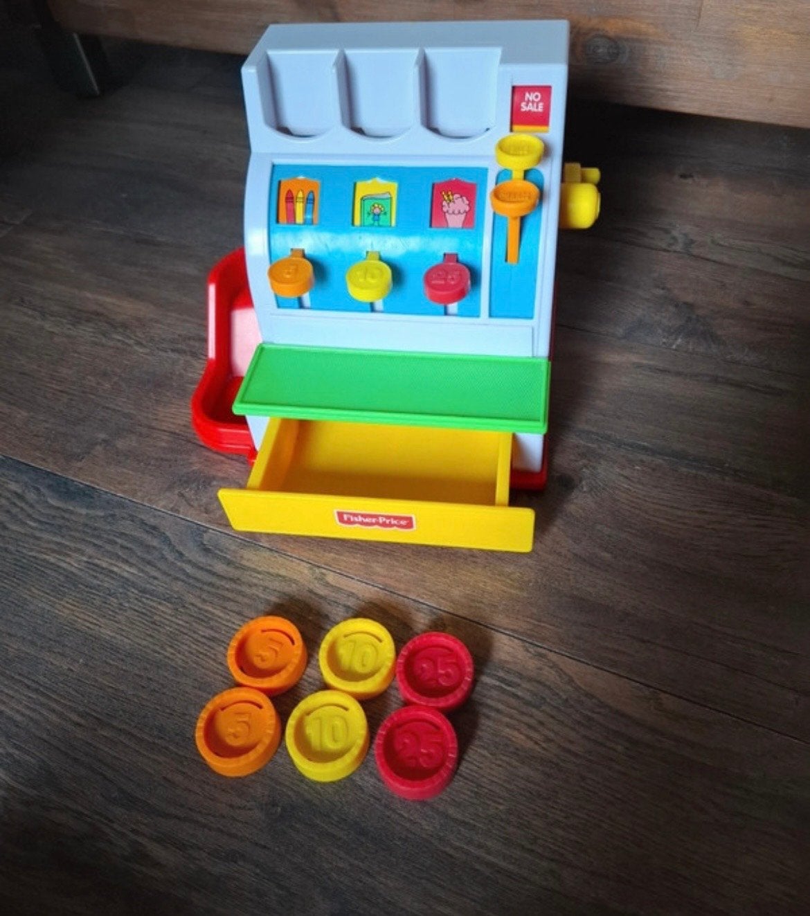 Fisher-Price Kassa met munten, Ophalen of Verzenden, Zo goed als nieuw, Speelset