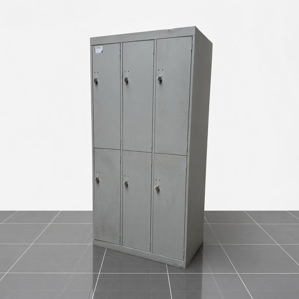 6-deurs Overtoom lockerkast - 180x87x50 cm, Niet ingevuld, Gebruikt, Niet ingevuld, Niet ingevuld