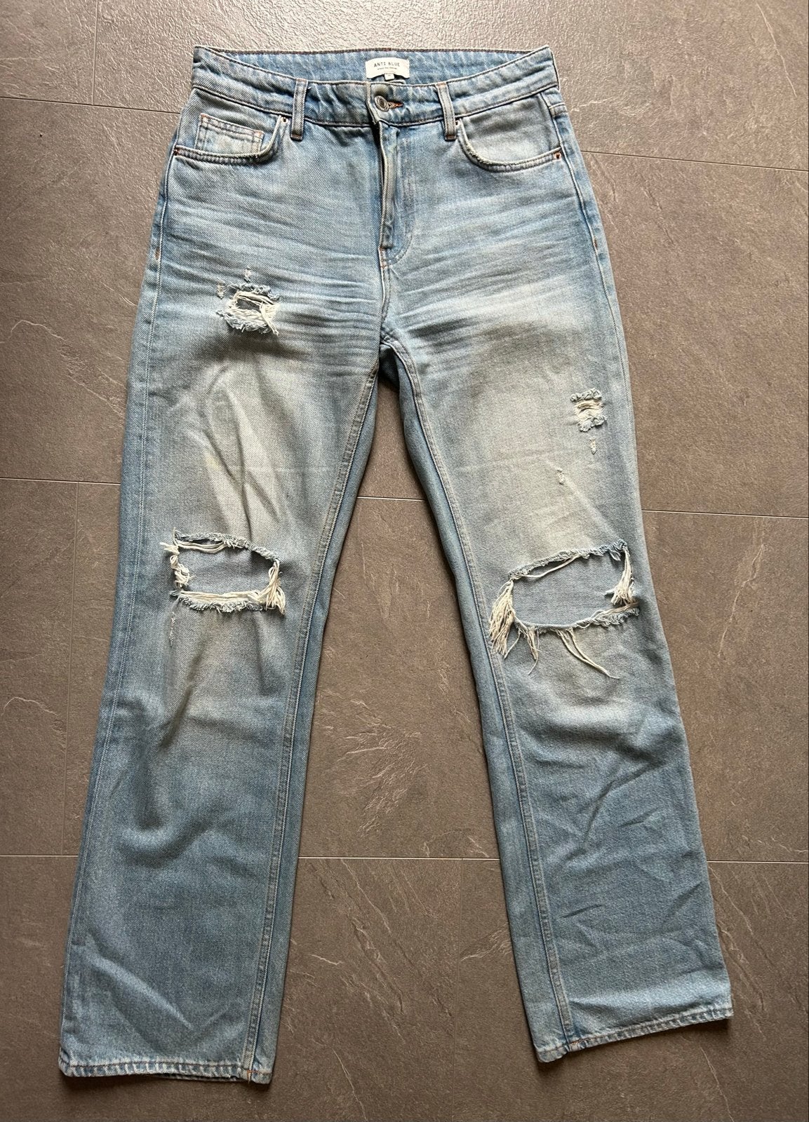 Anti Blue Straight Jeans - Maat W28, Ophalen of Verzenden, Gedragen, Blauw, W28 - W29 (confectie 36)
