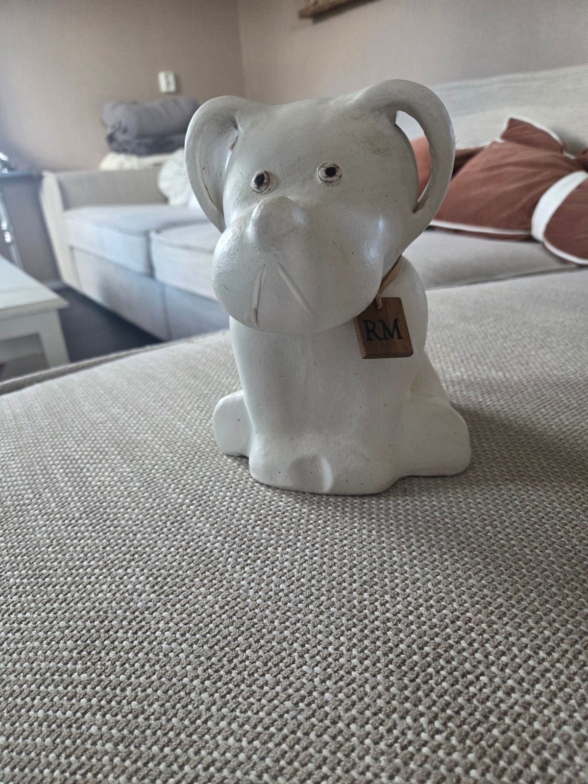 riviera maison hond spaarpot, Ophalen of Verzenden, Zo goed als nieuw, Steen, Aardewerk of Keramiek, Dier