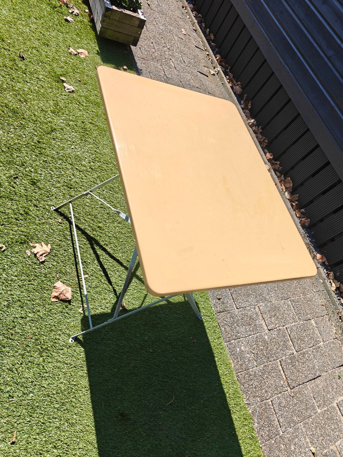 Inklapbare bijzettafel, Huis en Inrichting, Tafels | Bijzettafels, Ophalen, Metaal of Aluminium, Zo goed als nieuw, 75 cm of meer
