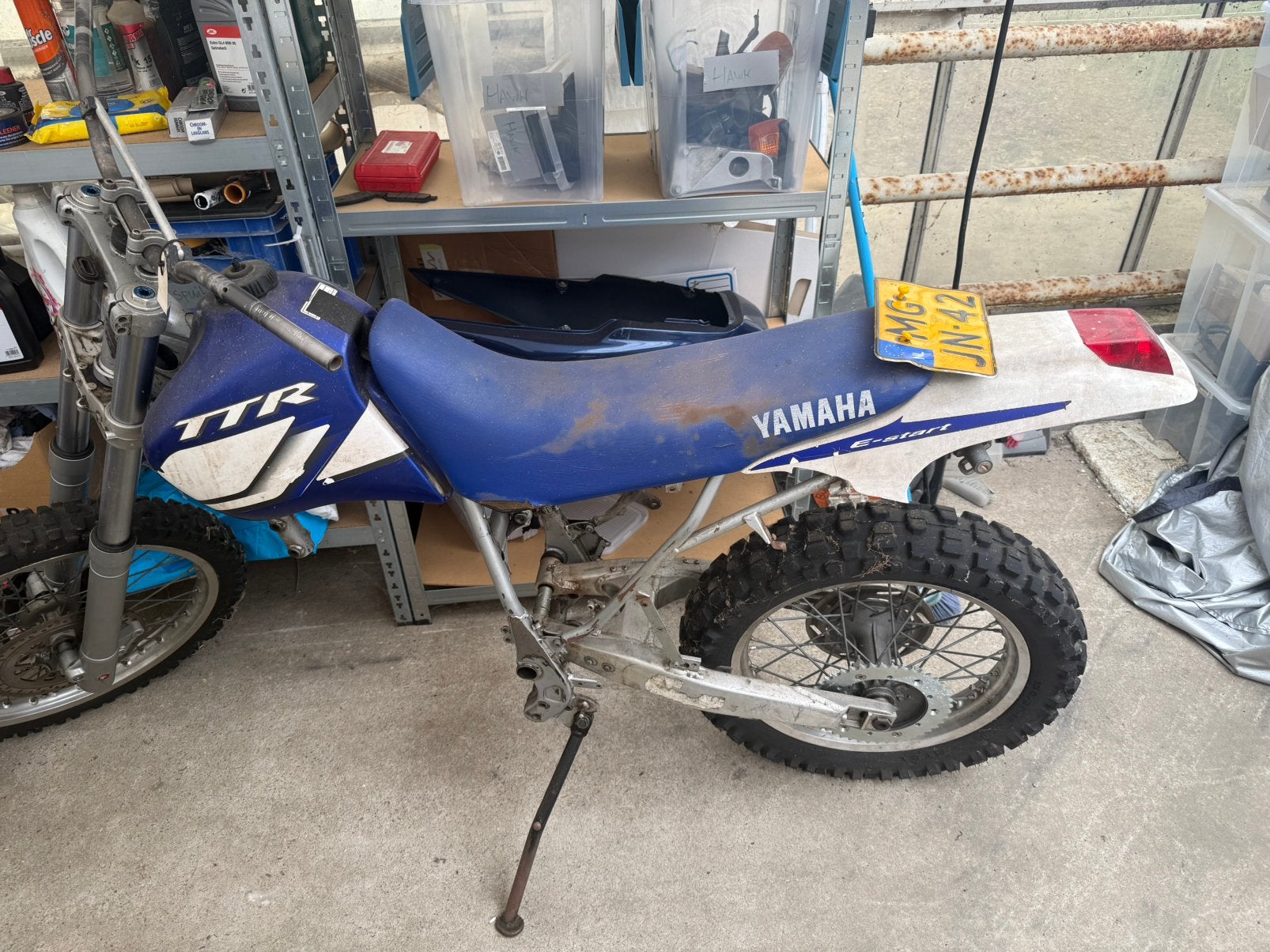 TT600R frame met kenteken, Ophalen, Gebruikt