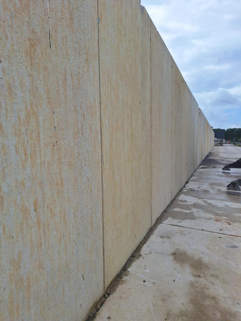 Keerwanden 4 meter hoog, Ophalen, Gebruikt, Beton