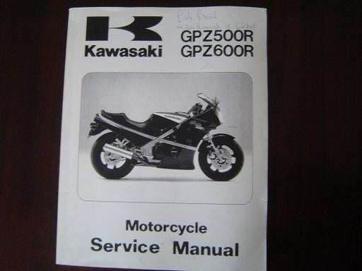 Kawasaki GPZ500R GPZ600R 1985-1989 Ninja service manual GPz, Motoren, Handleidingen en Instructieboekjes, Ophalen of Verzenden