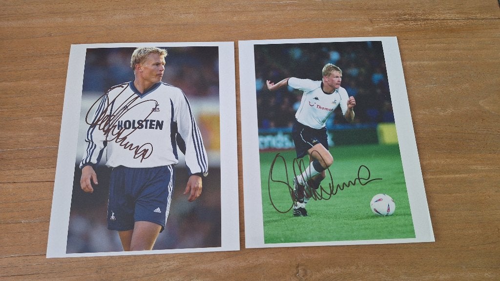Foto 20x25 cm met handtekening; Steffen Iversen # Spurs, Ophalen of Verzenden, Nieuw, Buitenlandse clubs, Overige typen