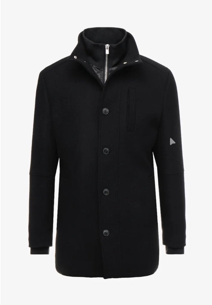 Heren wollen wintermantel (XS), Kleding | Heren, Jassen | Winter, Zwart, Ophalen of Verzenden, Gedragen, Jack & Jones
