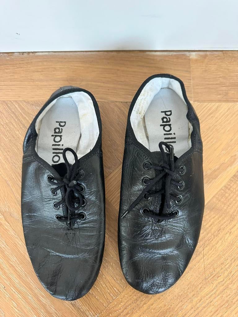 Zwarte, leren dans/jazz schoenen Papillon (36,5), Ophalen of Verzenden, Zo goed als nieuw, Schoenen