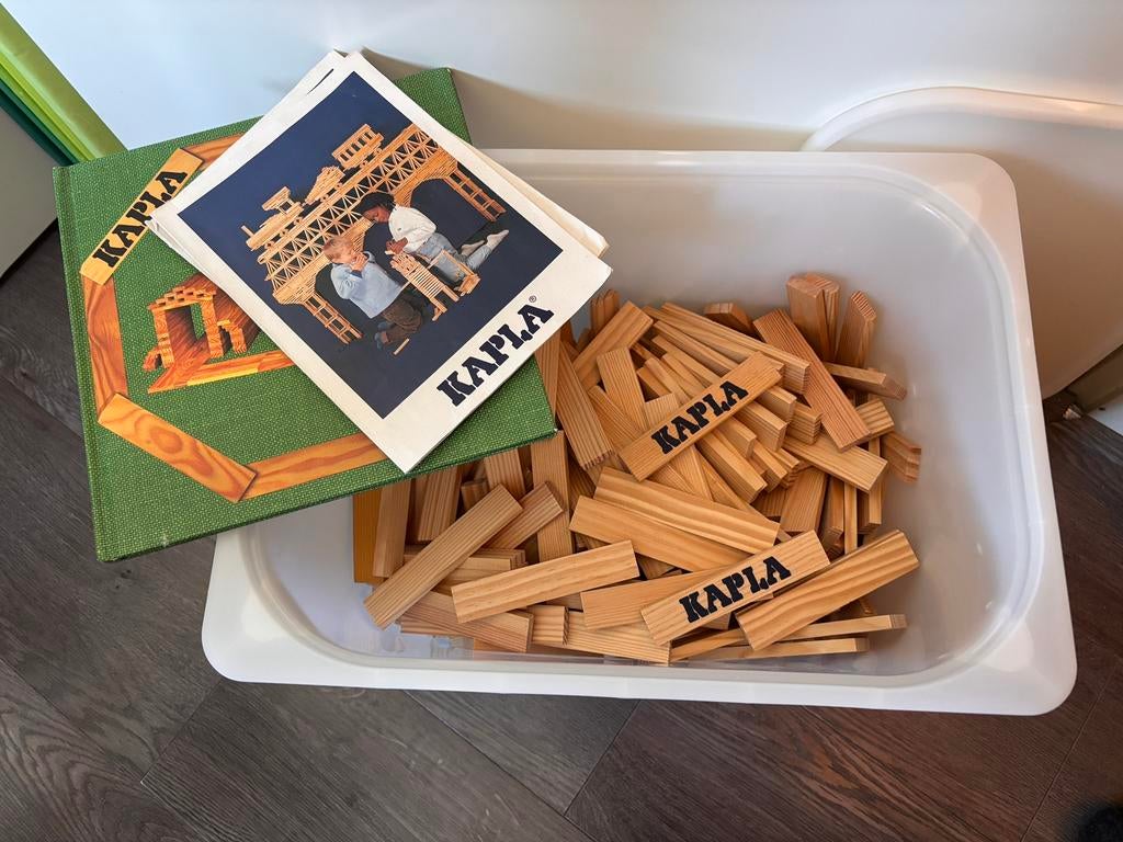 Kapla, 406 plankjes, met boekjes, Kinderen en Baby's, Ophalen, Zo goed als nieuw