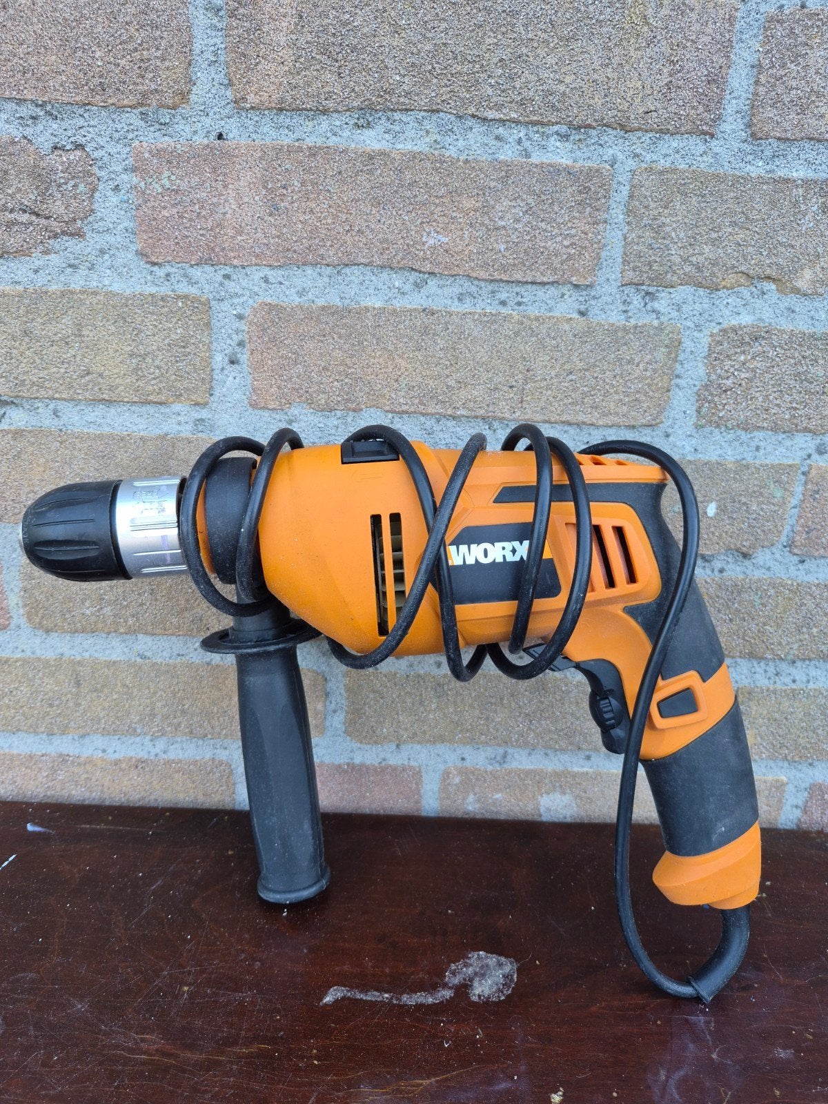 Worx Boormachine WX314.2 - 550W, Ophalen, Gebruikt, 400 tot 600 watt, Boormachine